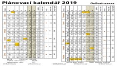 Plánovací kalendář 2019 ke stažení níže Plánovací kalendář 2019 ke stažení níže