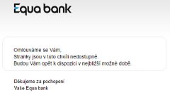 Problémy postihly i web Equa bank. Problémy postihly i web Equa bank.